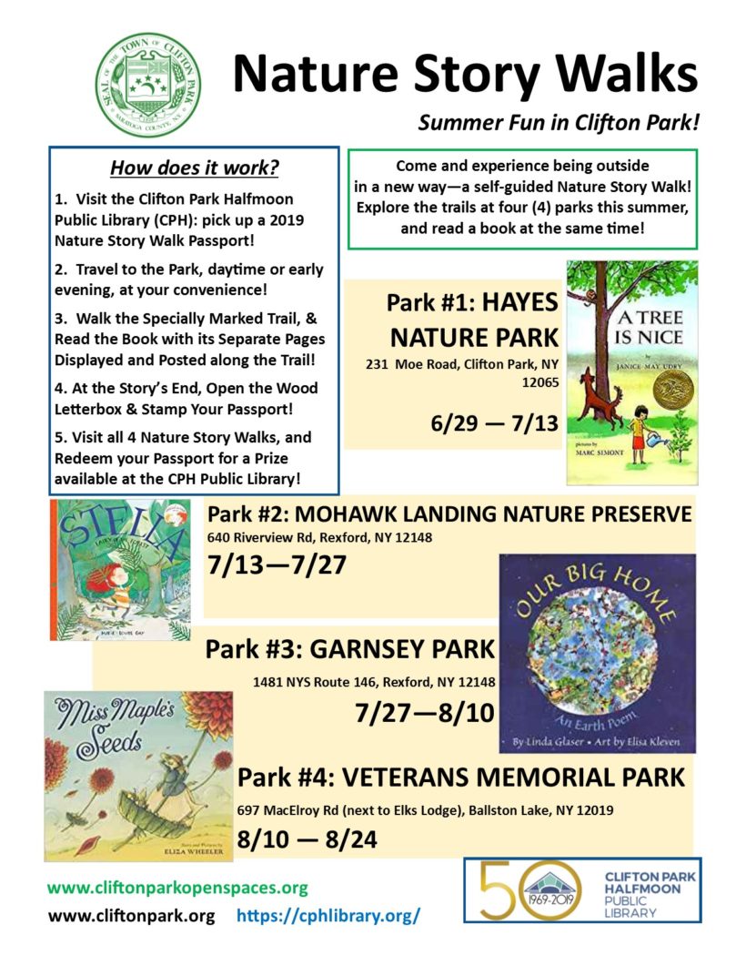 Nature Story Walks: Garnsey Park through Aug. 10; Veterans Park Aug. 10-24!